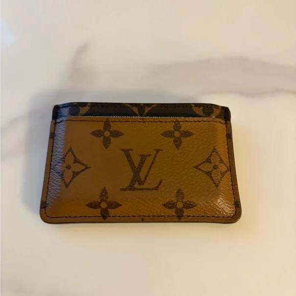 Louis Vuitton Brown and Tan Monogram Card Case - Picture 4 of 4